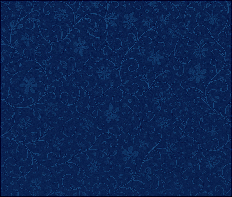 Tappeto vinile camera da letto motivo floreale blu navy - TenStickers