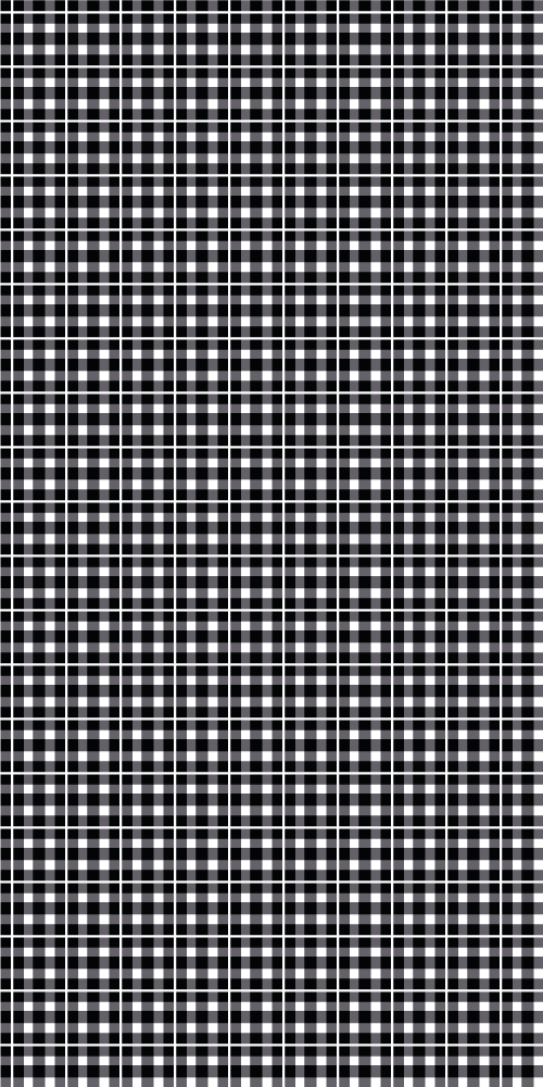 Tappeto vinile ufficio motivo gingham bianco e nero - TenStickers