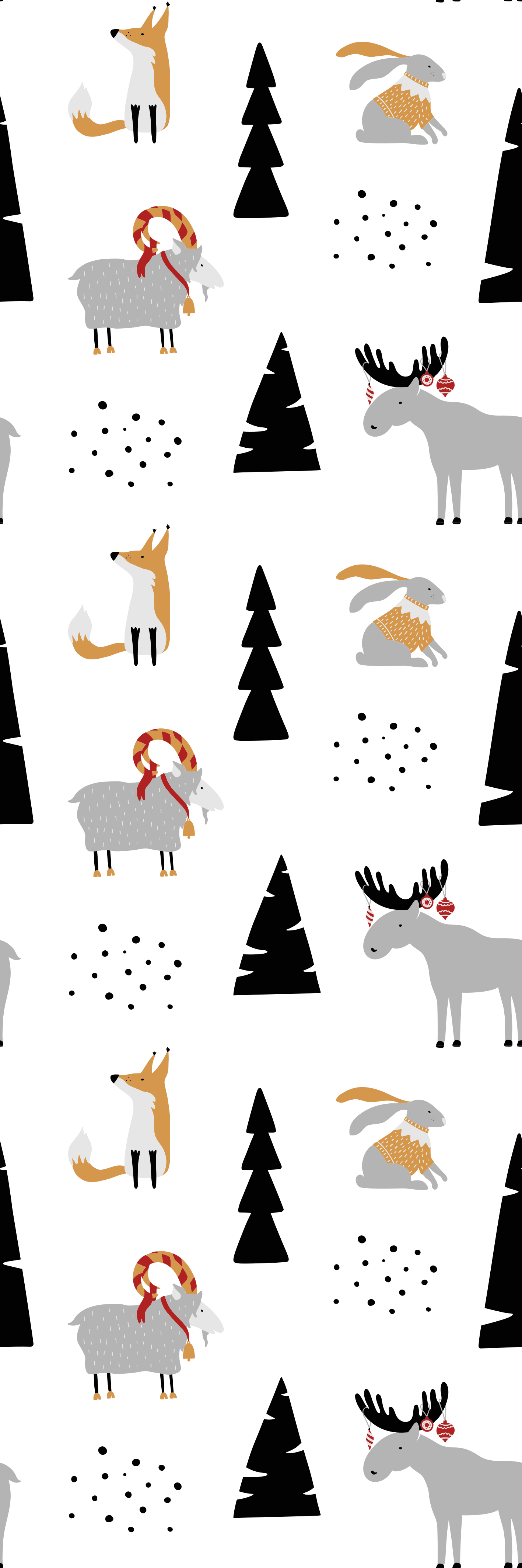 Tappeto vinile camera da letto motivo animali invernali - TenStickers