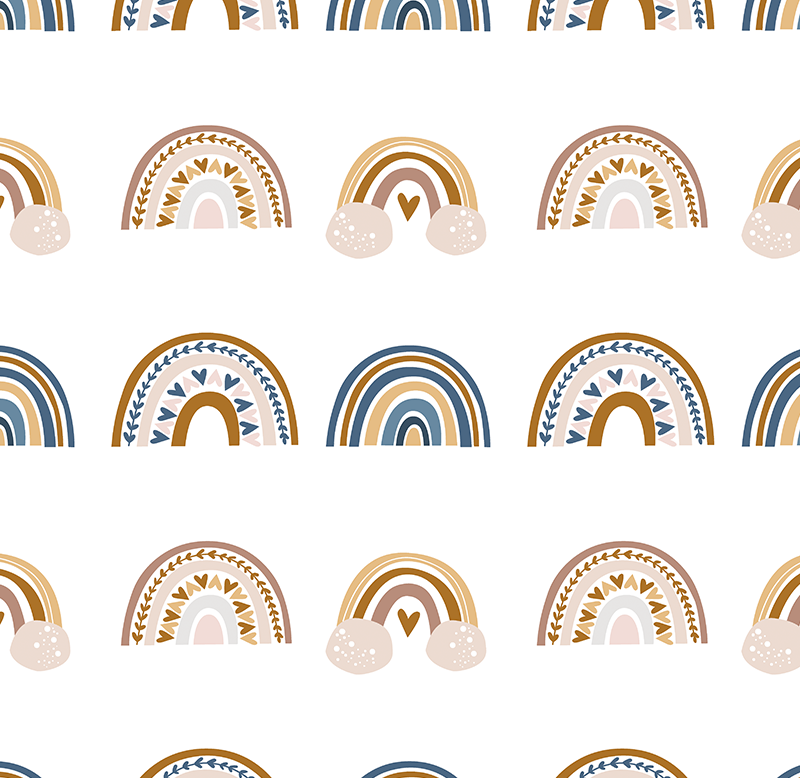 Tappeto vinile camera da letto motivo arcobaleno autunnale - TenStickers
