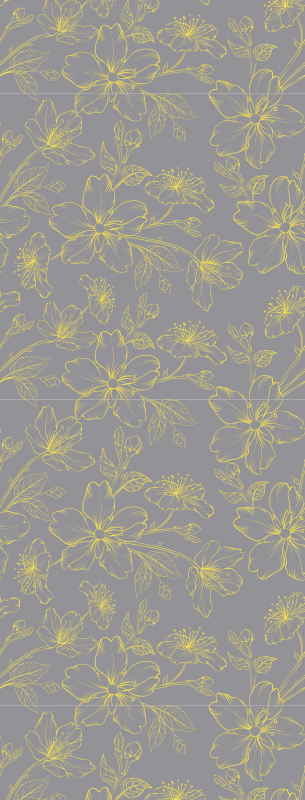 Tappeto vinile camera da letto fiori pantone - TenStickers