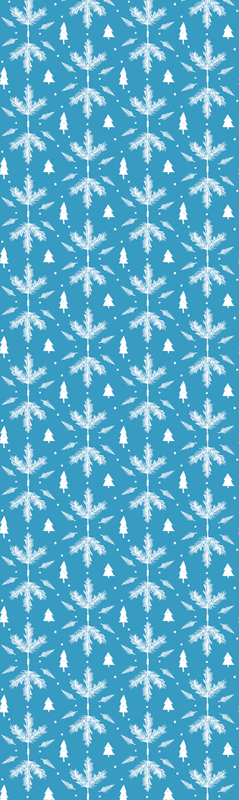 Tappeto vinile camera da letto blu folk nordico - TenStickers