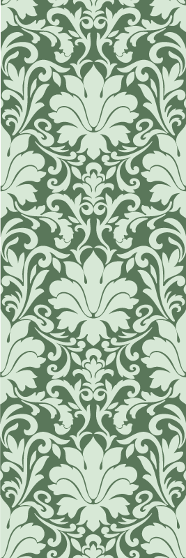 Tappeto vinile camera da letto verde ornamentale smeraldo - TenStickers