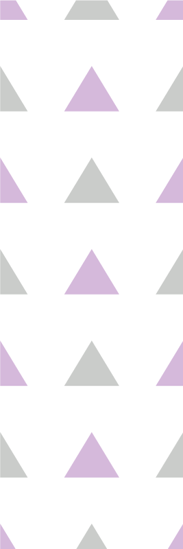 Tappeto vinile camera da letto triangoli grigi e viola - TenStickers