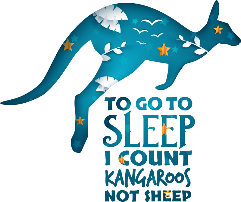 Tappeto vinile camera da letto contapunti canguro - TenStickers