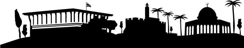 Tappeto vinile camera da letto skyline di gerusalemme - TenStickers