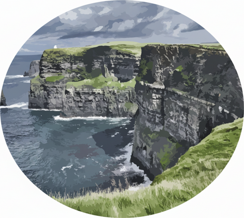 Tappeto vinile camera da letto cliffs irlandesi - TenStickers