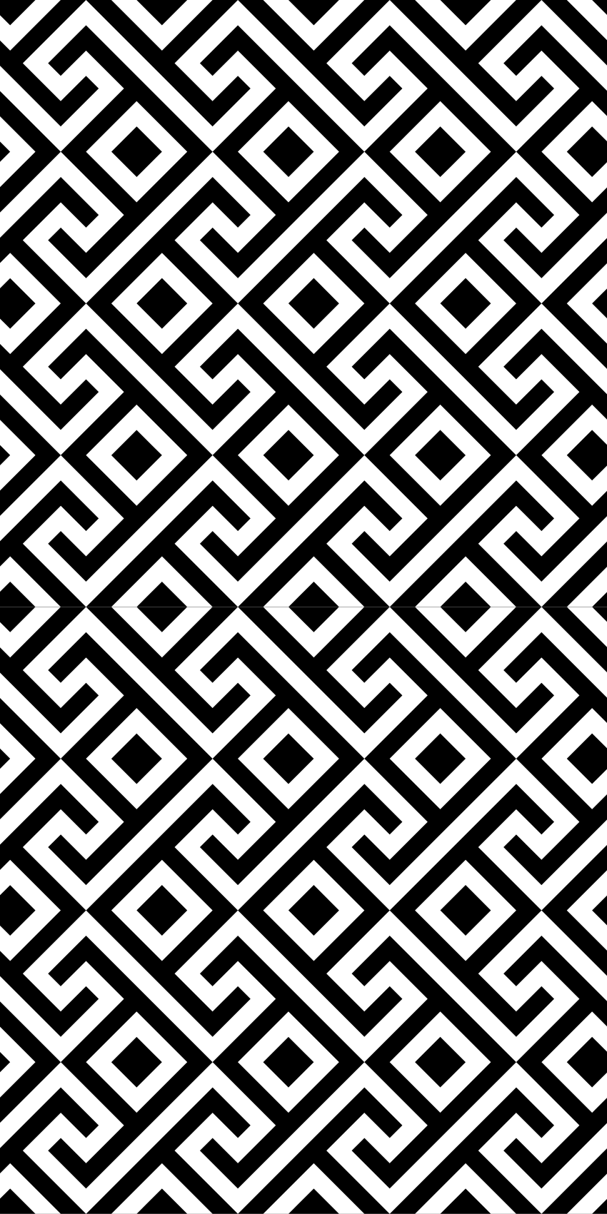 Tappeto vinile nordico motivo geometrico bianco e nero - TenStickers
