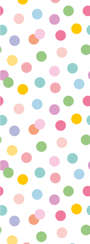 Tappeto vinile nordico con punti colorati su bianco - TenStickers