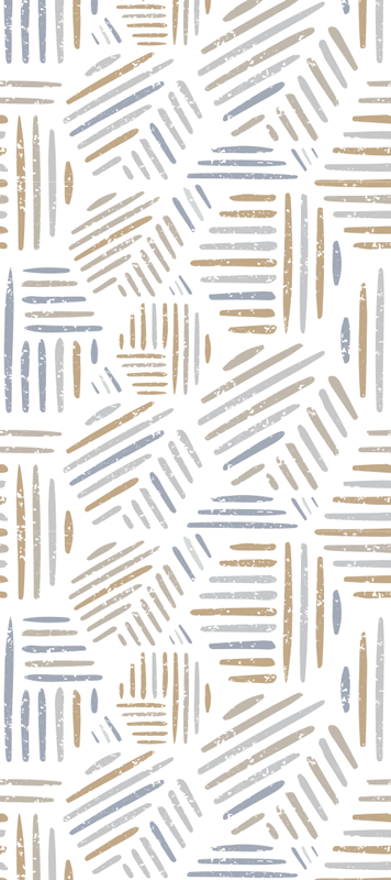 Tappeto vinile nordico linee pastello in tre set - TenStickers