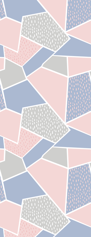 Tappeto vinile nordico geometrico pastelli soft - TenStickers