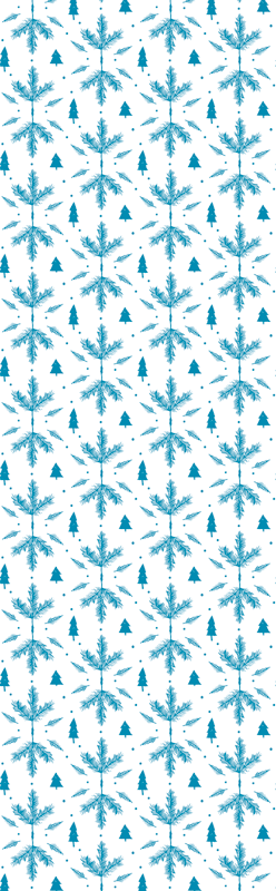 Tappeto vinile nordico stagioni blu - TenStickers
