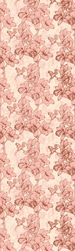 Tappeto vinile nordico fiori 3d vintage - TenStickers
