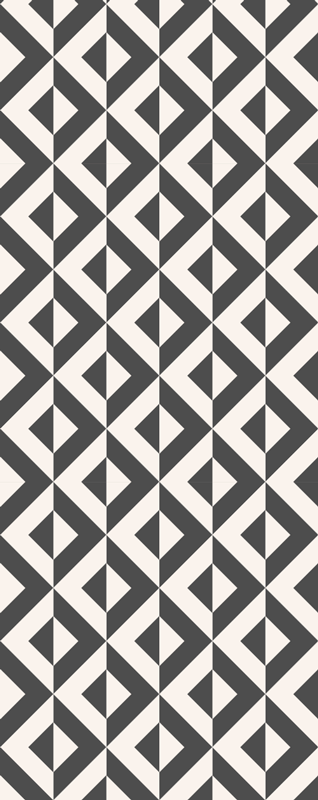 Tappeto vinile nordico geometrico mono - TenStickers