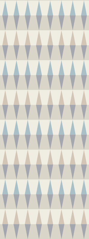 Tappeto vinile nordico geometrico blu cielo - TenStickers