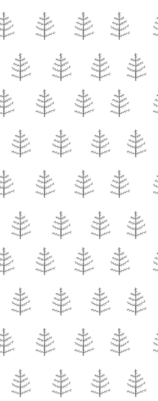 Tappeto vinile nordico forme di alberi grigi minimalisti - TenStickers