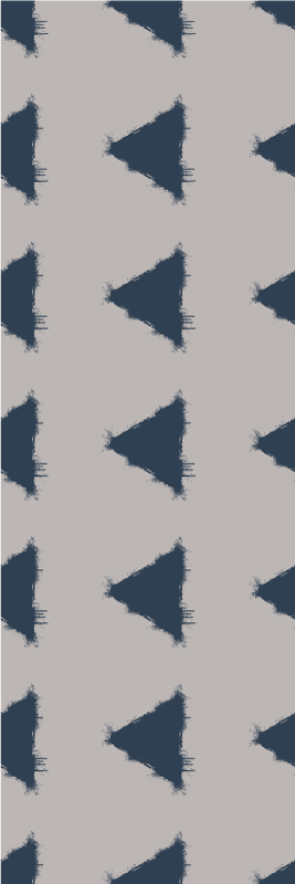 Tappeto vinile nordico triangoli geometrici blu japandi - TenStickers