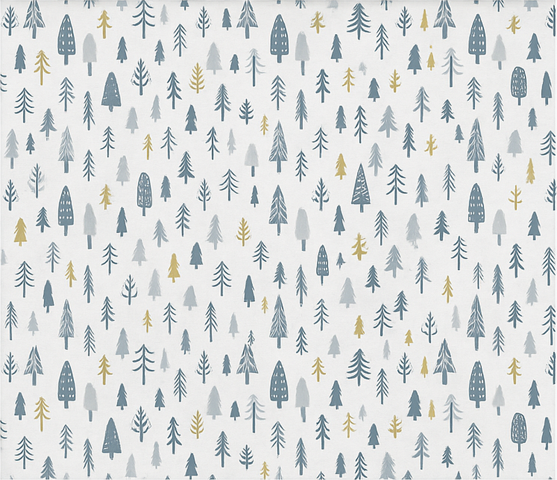 Tappeto vinile nordico scena di bosco invernale - TenStickers