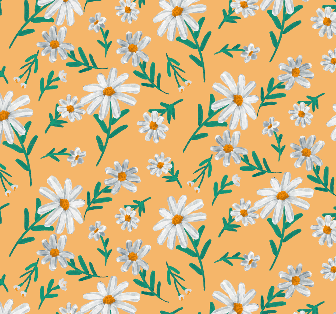 Tappeto vinile natura fiore margherita sfondo giallo - TenStickers