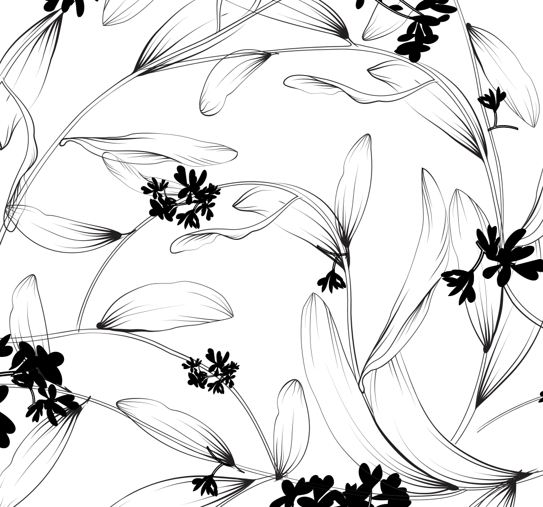 Tappeto vinile natura fiori di giglio avanguardistici - TenStickers
