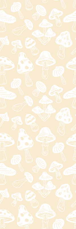 Tappeto vinile natura design funghi beige - TenStickers