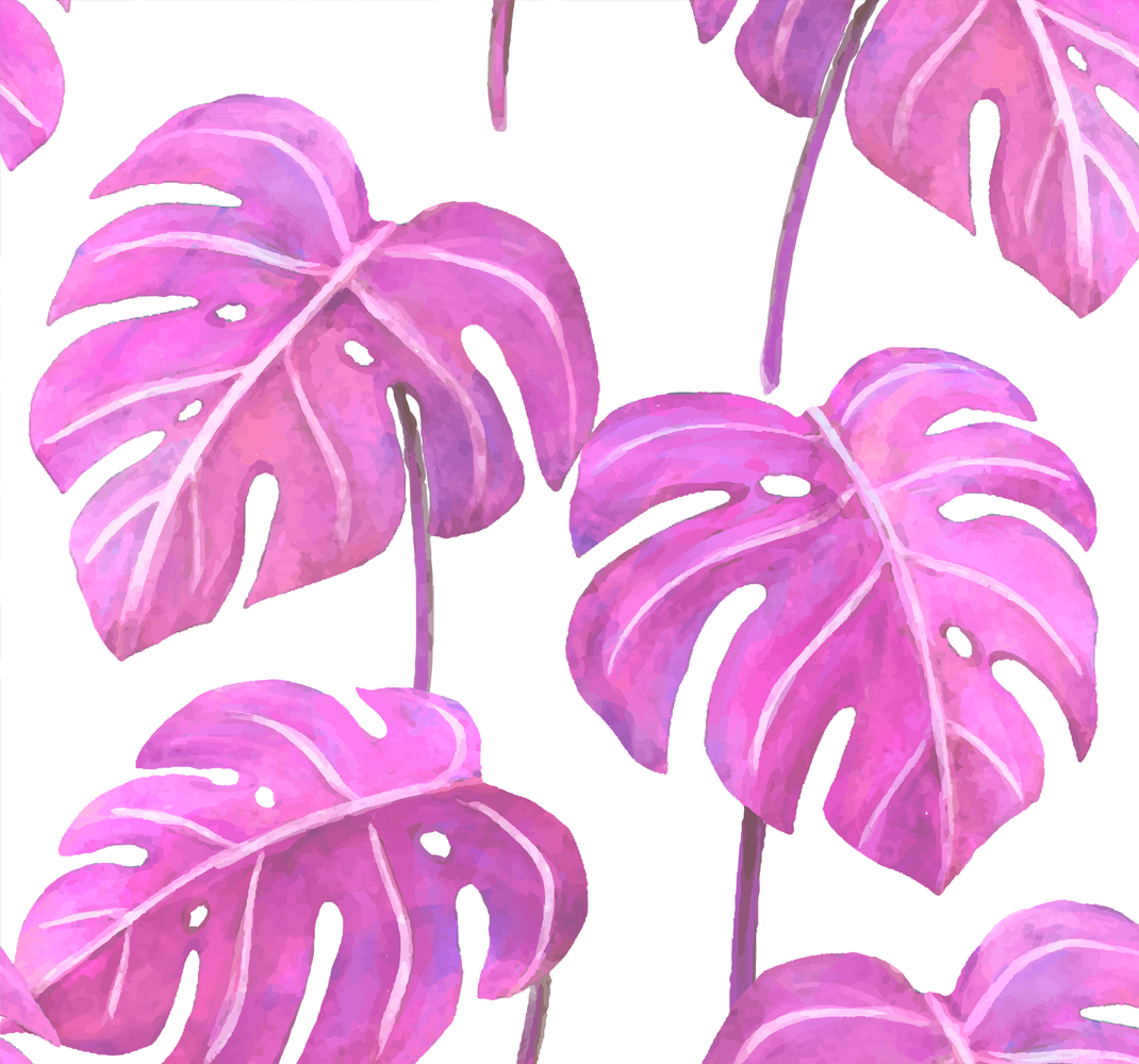 Tappeto vinile natura mostro rosa dipinto - TenStickers