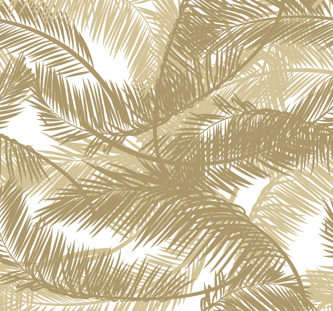 Tappeto vinile natura palma tropicale dorata esotica - TenStickers