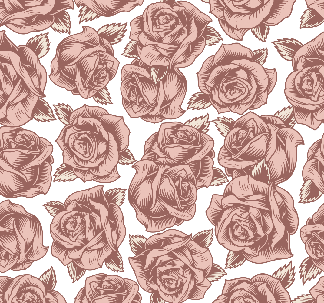 Tappeto vinile natura rose retrò - TenStickers