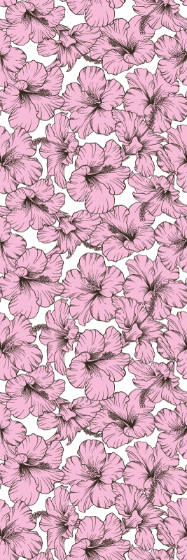 Tappeto vinile natura motivo hibiscus rosa - TenStickers