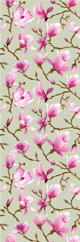 Tappeto vinile natura magnolia viola bellissima - TenStickers