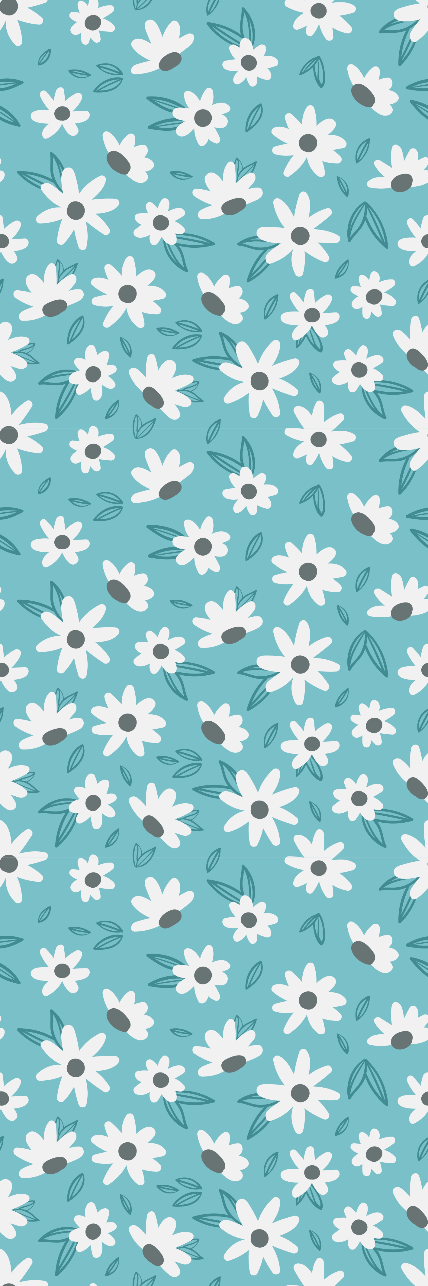 Tappeto vinile natura fiori in stile nonna chic - TenStickers