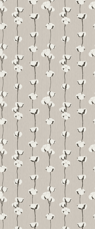 Tappeto vinile natura fiori di cotone artistici nostalgia - TenStickers
