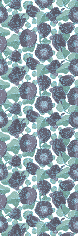 Tappeto vinile natura fiori di malva - TenStickers