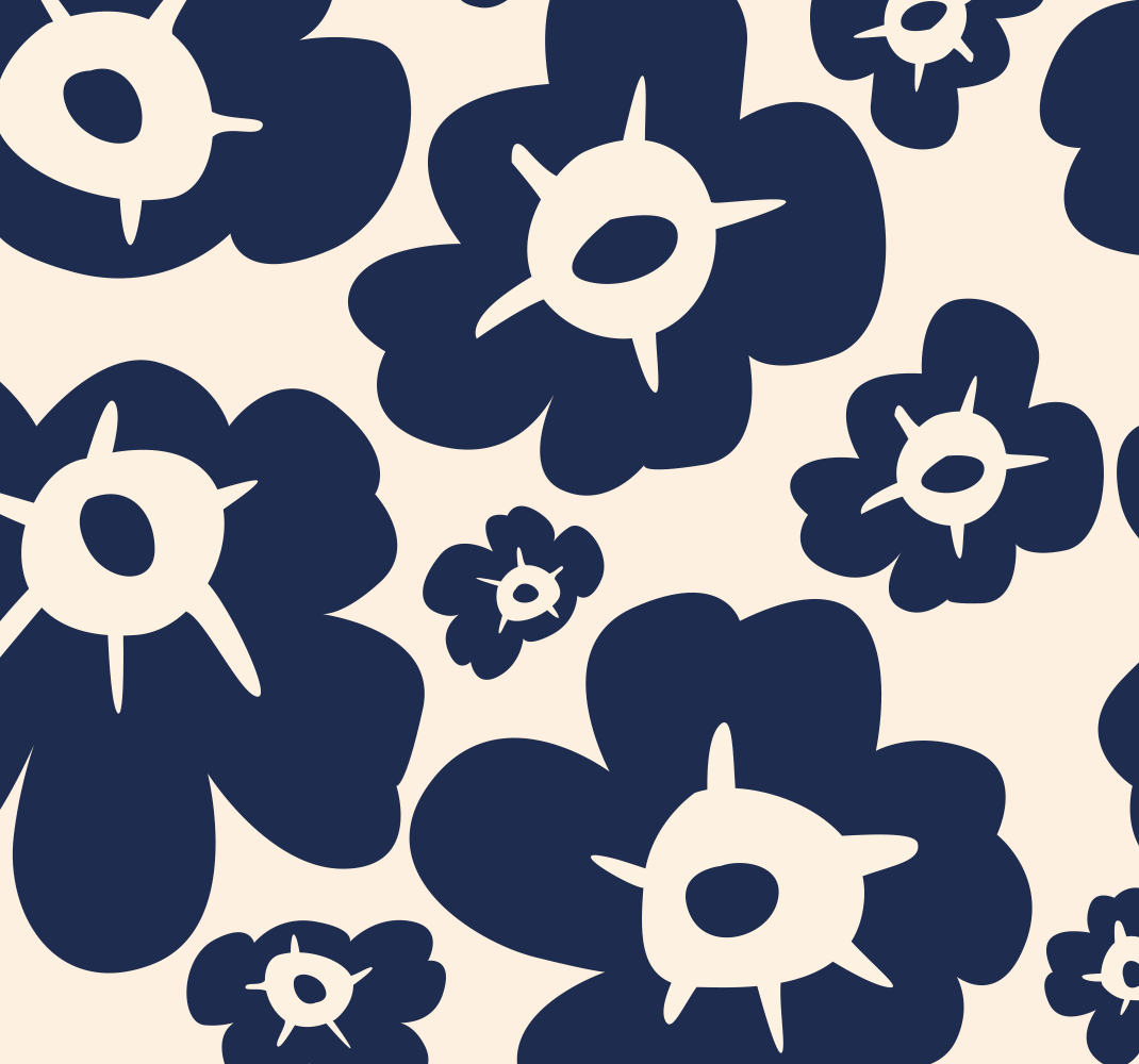 Tappeto vinile natura papavero blu scuro - TenStickers