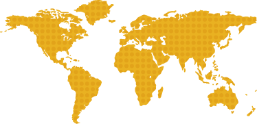Tappeto vinile mappamondo giallo con topos - TenStickers