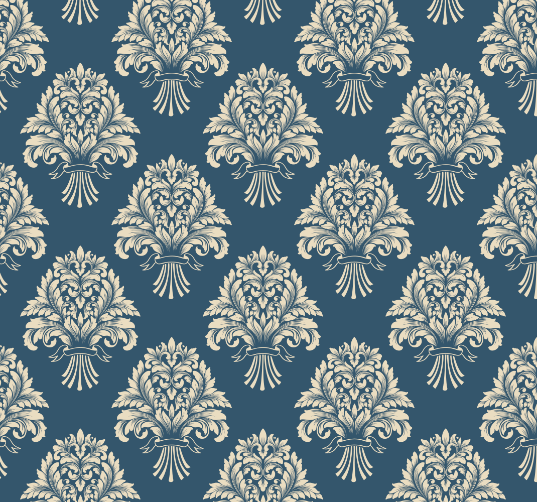Tappeto vinile vintage design floreale barocco - TenStickers