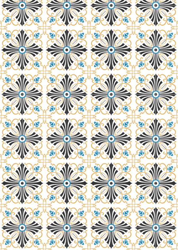 Tappeto vinile vintage design a spirale incrociata - TenStickers