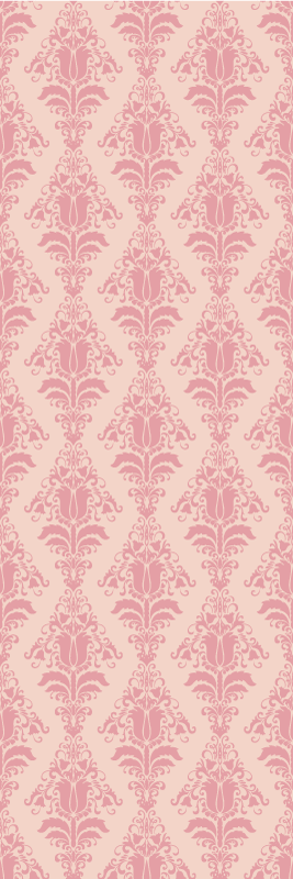 Tappeto vinile vintage motivo floreale rosa provinciale - TenStickers