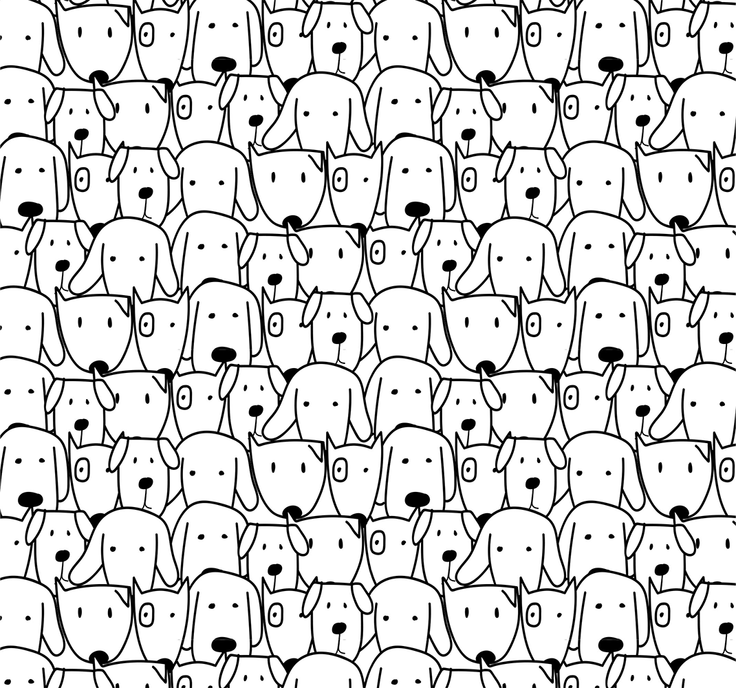 Tappeto vinile animali motivo cani carini - TenStickers