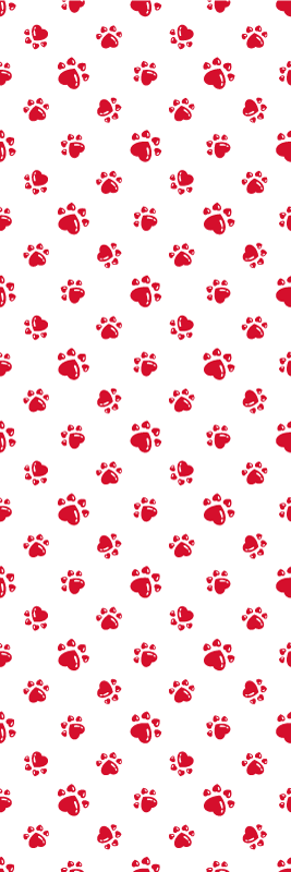 Tappeto vinile animali design zampe di gatto e cuore - TenStickers