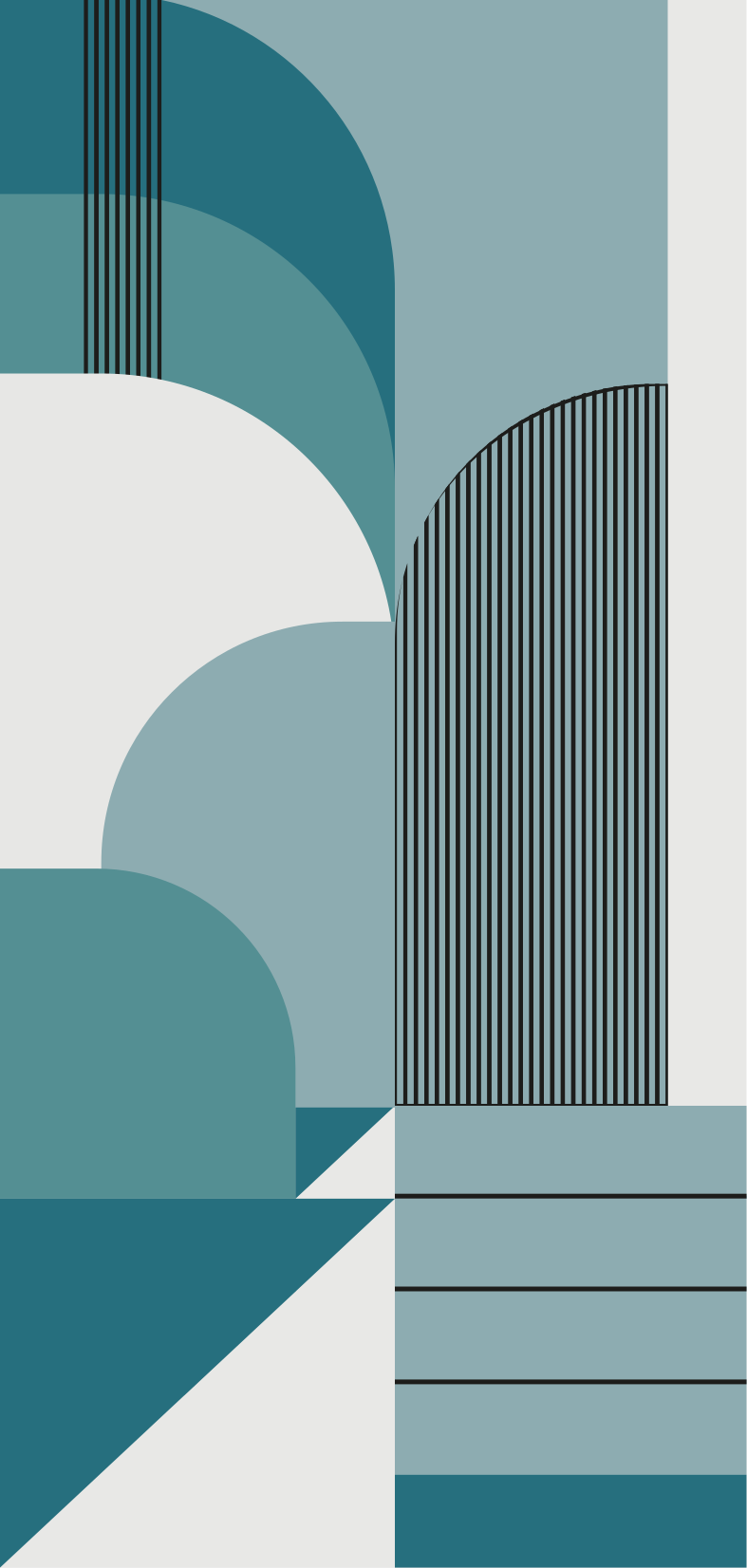 Tappeto vinile moderno design urbano geometrico blu - TenStickers