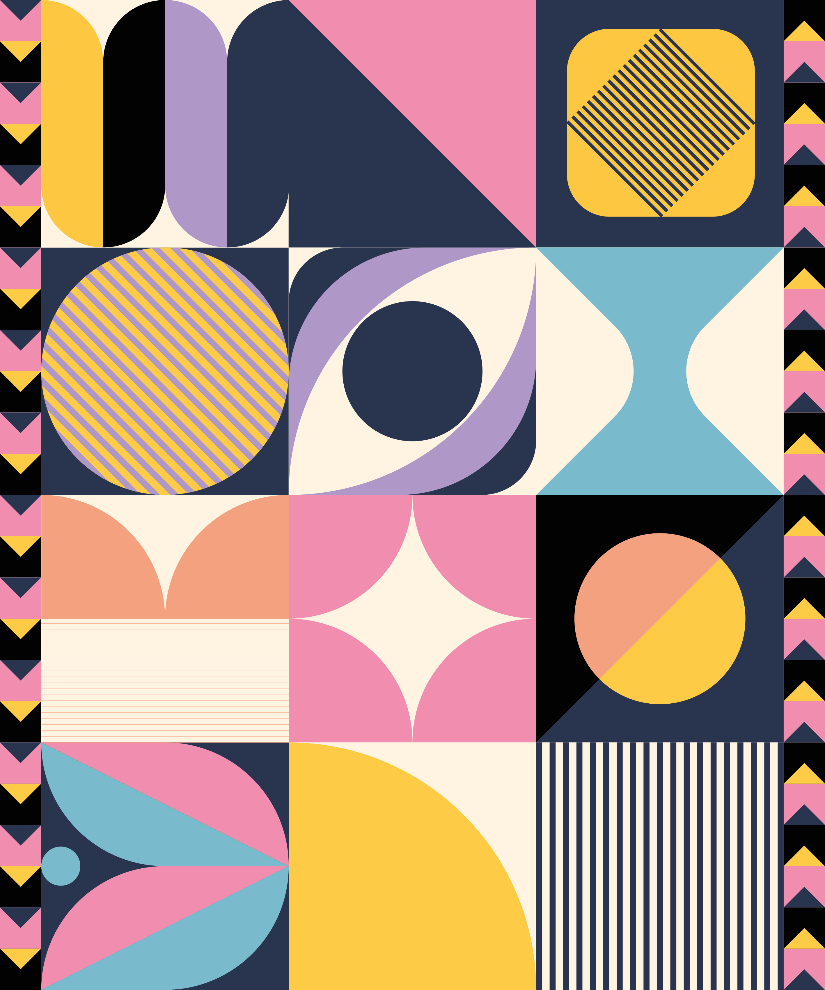 Tappeto vinile moderno arte geometrica a figure multiple - TenStickers