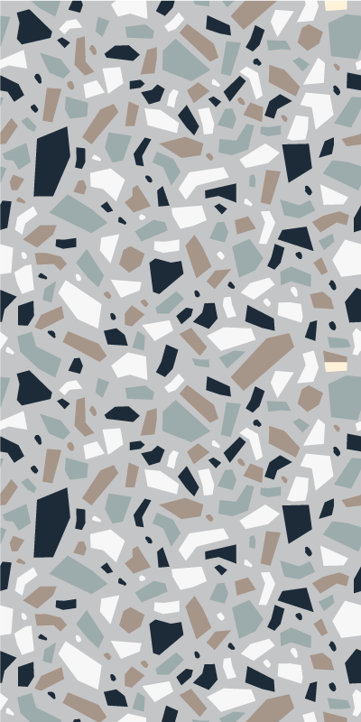Tappeto vinile motivi colori neutri terrazzo - TenStickers