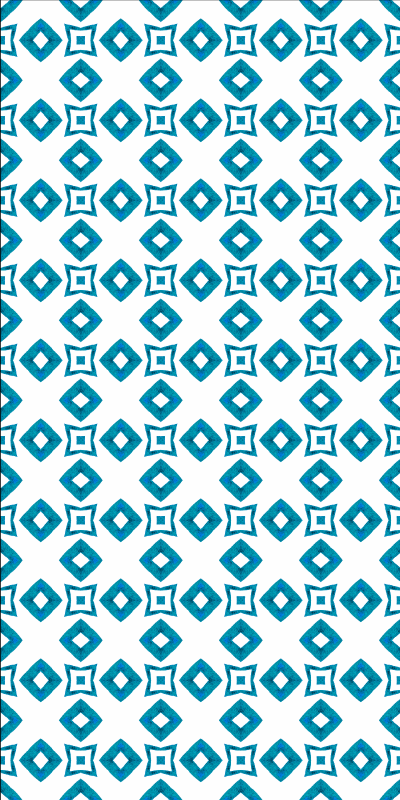 Tappeto vinile motivi design a diamante blu geometrico - TenStickers