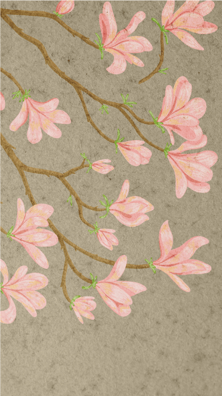 Tappeto vinile vintage stile magnolia - TenStickers