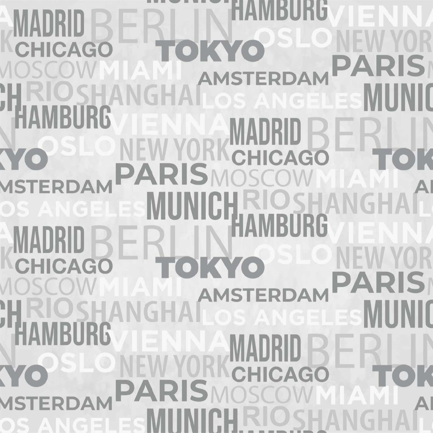 Tappeto vinile frase nomi delle città - TenStickers