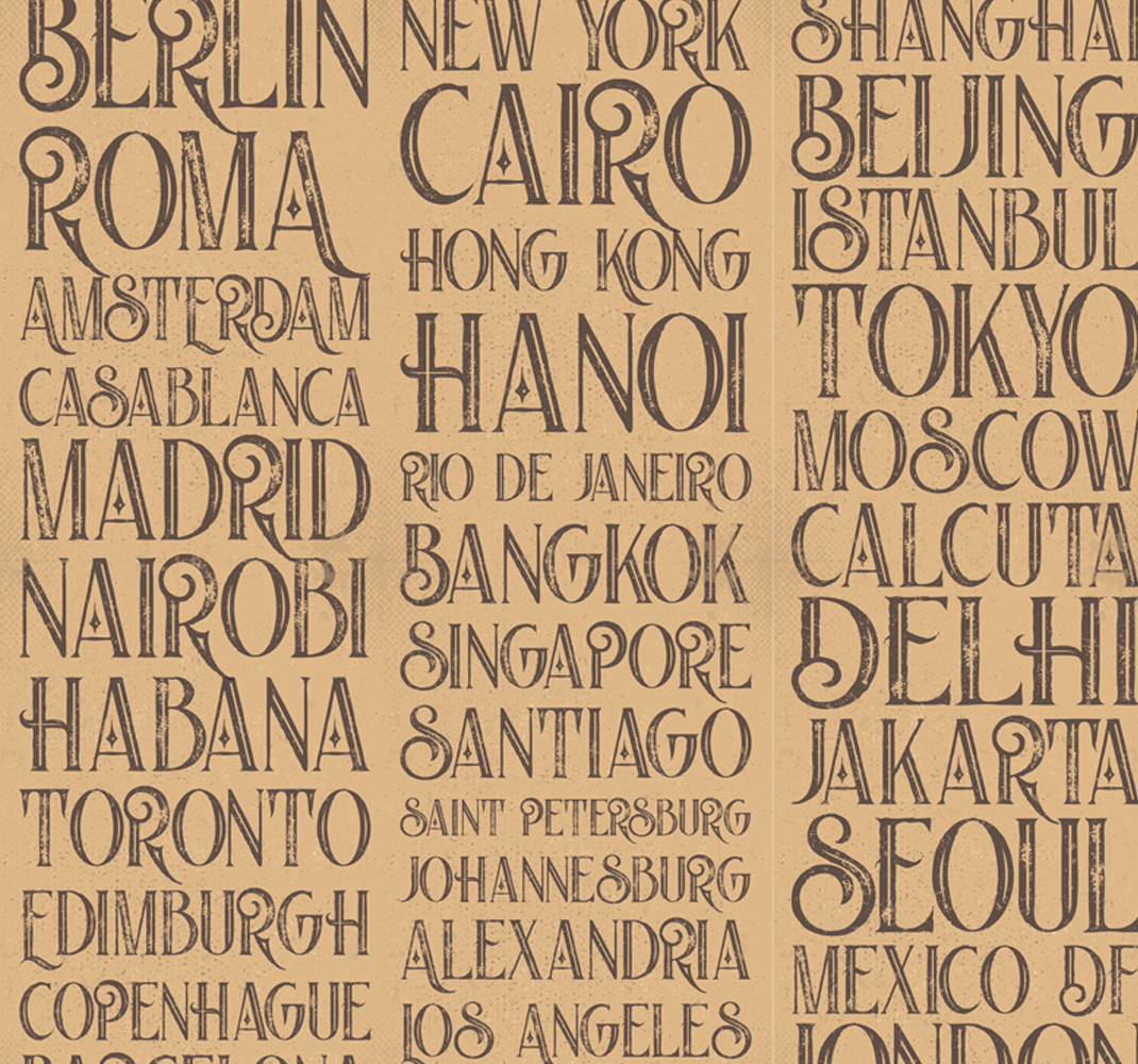 Tappeto vinile frase città del mondo - TenStickers