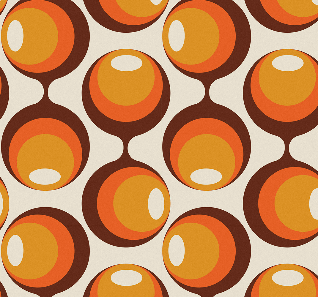Tappeto vinile vintage design semilungo anni 70 - TenStickers