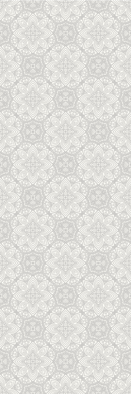 Tappeto vinile vintage motivo etnico grigio dettagliato - TenStickers