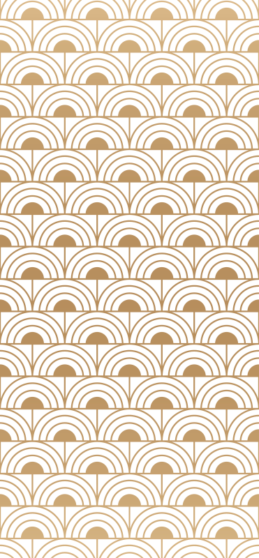 Tappeto vinile vintage motivo ad arco oro degradé - TenStickers